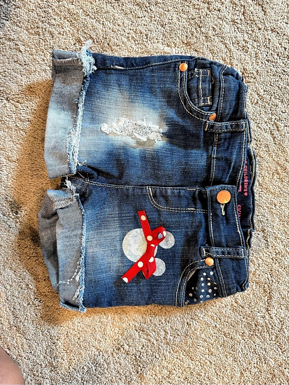 The Children's Place Minnie Mouse Denim Shorts Girls' 6